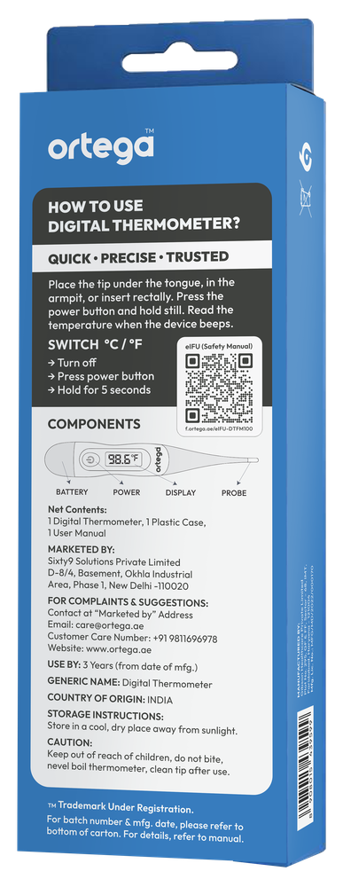 Ortega DTFM-100 packaging, back